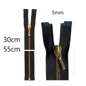 CREMALLERA METAL ORO ESPECIAL ABIERTA 30 y 55cm