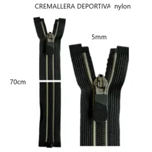 CREMALLERA ABIERTA DEPORTIVA 70cm malla 5mm